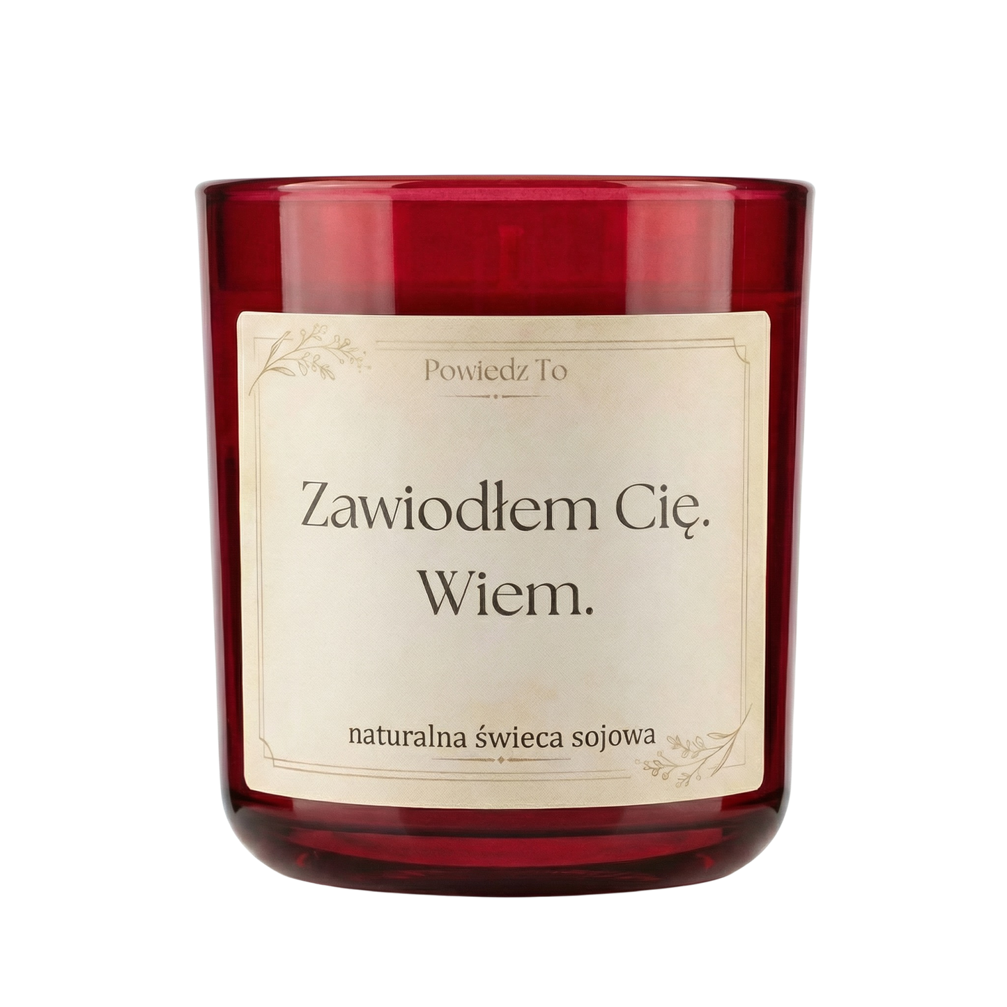 PowiedzTo świeczka sojowa Zawiodłem Cię. Wiem. 175 g