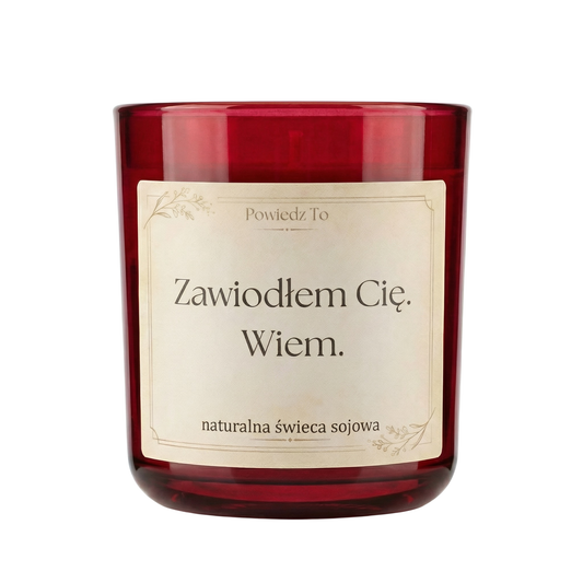 PowiedzTo świeczka sojowa Zawiodłem Cię. Wiem. 175 g